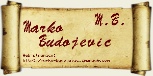 Marko Budojević vizit kartica